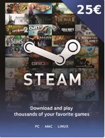 25 EURO Steam Cüzdan Kodu