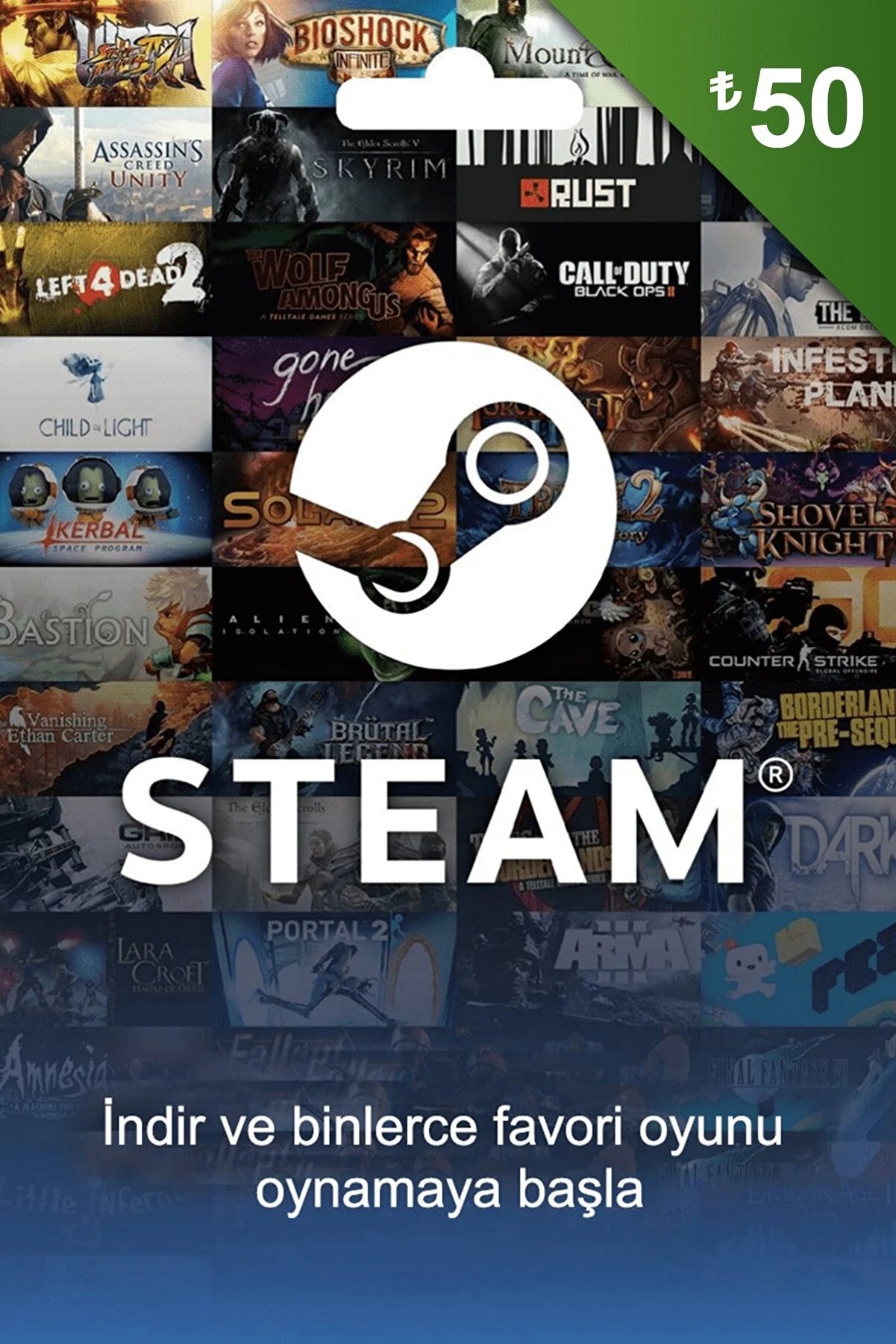Steam Cüzdan Kodu 50 TL